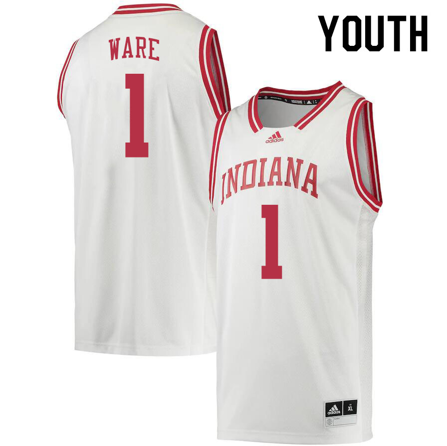 Youth #1 Kel'el Ware Indiana Hoosiers College Basketball Jerseys Stitched Sale-Retro
